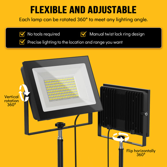 work lights on a stand