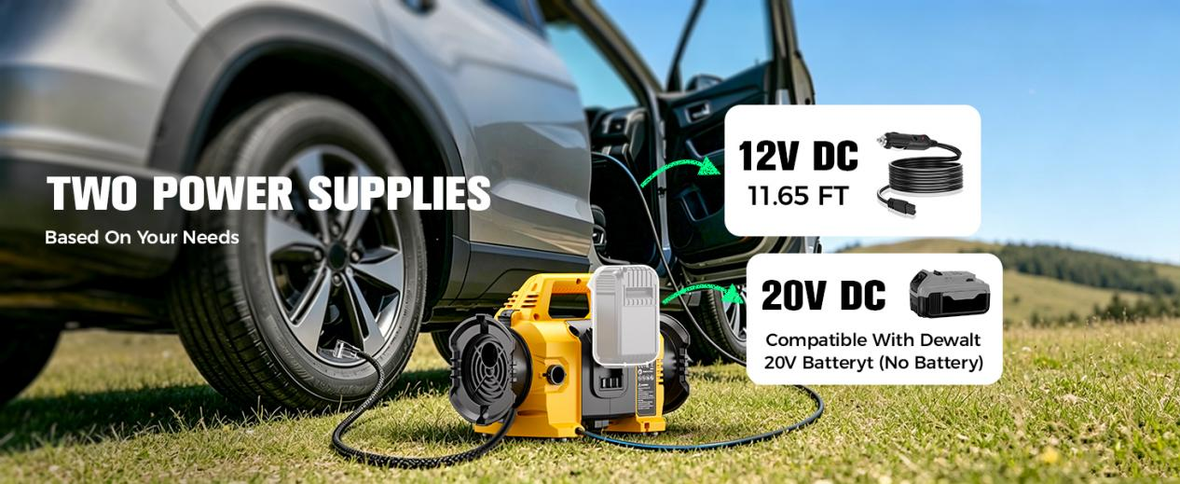 WHY CHOOSE A DUAL POWER TIRE INFLATOR? 12V VS BATTERY POWERED OPTIONS