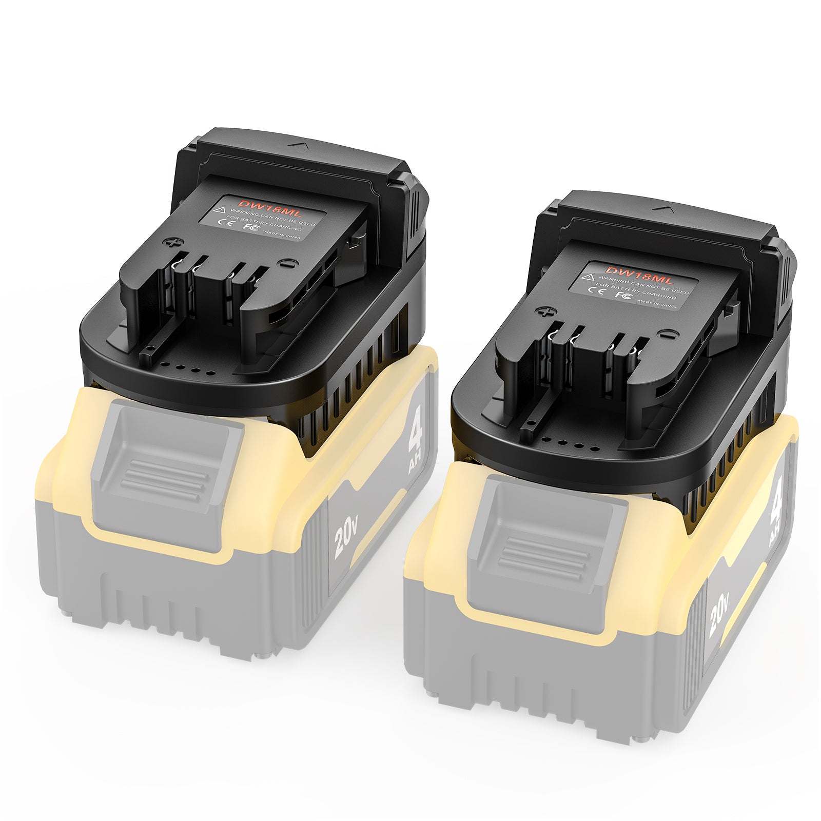 Battery Adapter Compatible with DeWalt to Milwaukee,18 20V Lithium Battery Converter for M18 Cordless Power Tool (Adapter only)