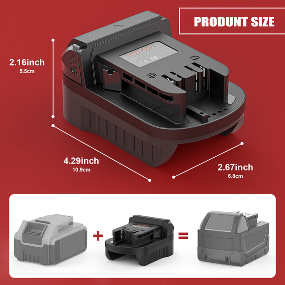 Battery Adapter Compatible with DeWalt to Milwaukee,18 20V Lithium Battery Converter for M18 Cordless Power Tool (Adapter only)