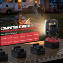 Cordless LED Work Light for Milwaukee M18 Battery, LIVOWALNY 60W 6000 Lumens LED Flood Light (No Battery)-5