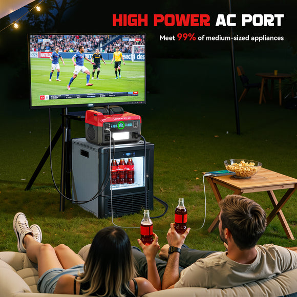 LIVOWALNY Portable Generator DC 18V to AC 110V,550W Power Station Compatible with Milwaukee