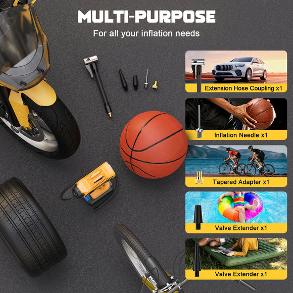 LIVOWALNY Cordless Tire Inflator Air Compressor for Dewalt 20V Max Battery: Portable Handheld Air Pump