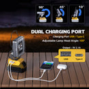 Cordless LED Work Light for Dewalt 20v Battery, LIVOWALNY 60W 6000 Lumens LED Flood Light (No Battery)-7