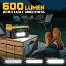 LIVOWALNY Portable Generator DC 20V to AC 110-120V,550W Power Station Compatible with Dewalt-9