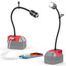 LIVOWALNY 2PCS LED Work Light for Milwaukee 18V Battery, 20W 2000LM Flexible Gooseneck LED Light-8