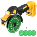 Ecarke Cordless Cut Off Tool Compatible with DeWalt 20V Battery, 4" Circular Saw Brushless Motor with Blades, 18,000 RPM Mini Cut Off Tool Kit for Wood/Metal/Plastic/Tile/Stone Cutting, NO BATTERY-1
