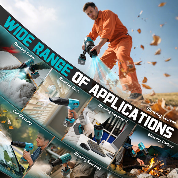 Leaf Blower Cordless Compatible with Makita 18V: 800000RPM Portable Dust Cleaner (No Battery)