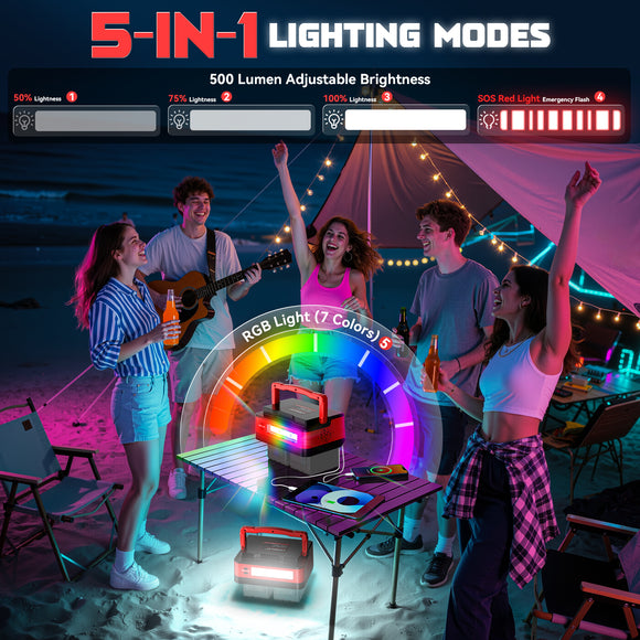 LIVOWALNY 350W Portable Generator DC 18V to AC 110-120V Power Inverter Battery,350W Power Station Compatible with Milwaukee