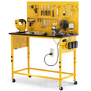 Ferreteriai 47" Heavy Duty Workbench with Power Outlet & USB-C, Exclusive Yellow Side Battery Holder-1