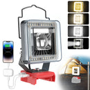 Cordless LED Work Light for Milwaukee M18 Battery, LIVOWALNY 60W 6000 Lumens LED Flood Light (No Battery)-1