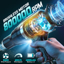 Leaf Blower Cordless Ecarke Portable Dust Cleaner with 2X 4.0Ah Battery, Charger, Storage Case Included-2