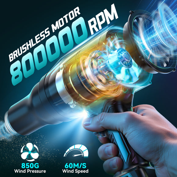 Leaf Blower Cordless Compatible with Makita 18V: 800000RPM Portable Dust Cleaner (No Battery)