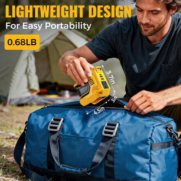 LIVOWALNY 220W-250W Power Inverter Compatible with DeWALT 20V Battery (Battery Not Included), DC 20V to AC 110V-120V Portable Inverter, 1 AC Outlet, 2 USB Ports & 1 Type-C Port, LED Work Light(2-Pack) - 0