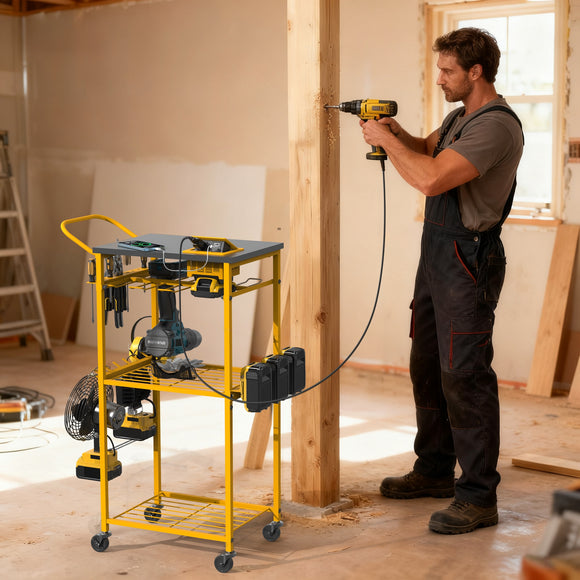 TOOL CART WITH INVERTER COMPATIBLE WITH DEWALT BATTERIES