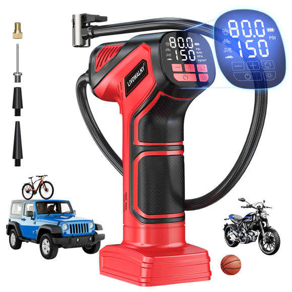 LIVOWALNY 150PSI Cordless Air Pump Compatible With Milwaukee 18V Battery (No Battery)