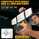2PCS LED Work Light Compatible with 20V Battery, 150W 15000LM Flood Light, 6500K Daylight 3-Head Adjustable, USB Type-C&2 Brightness Modes Portable Flashlight Job Site Light (No Battery)-2