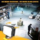 2PCS LED Work Light Compatible with 20V Battery, 150W 15000LM Flood Light, 6500K Daylight 3-Head Adjustable, USB Type-C&2 Brightness Modes Portable Flashlight Job Site Light (No Battery)-5
