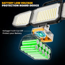 2PCS LED Work Light Compatible with 20V Battery, 150W 15000LM Flood Light, 6500K Daylight 3-Head Adjustable, USB Type-C&2 Brightness Modes Portable Flashlight Job Site Light (No Battery)-6