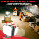 2PCS LED Work Light Compatible with Milwaukee 18V Battery, 150W 15000LM Flood Light, 6500K Daylight 3-Head Adjustable, USB Type-C&2 Brightness Modes Portable Flashlight Job Site Light (No Battery)-4