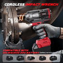 DIYTOOLIFZ Cordless Impact Wrench 1/2 inch for Milwaukee 18V Battery, 900Ft-lbs(1200N.m) High Torque Brushless Electric Impact Wrench Gun-3