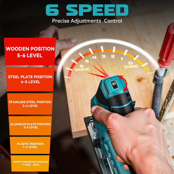 Ecarke Cordless Jig Saw Compatible With Makita 18V Battery (Without Battery)