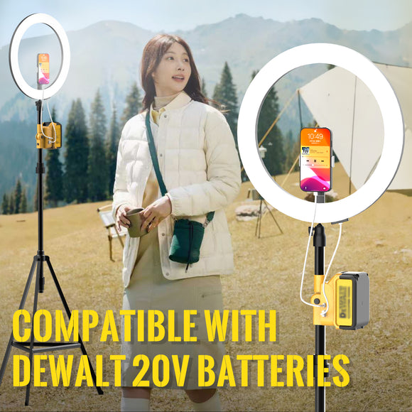 Livowalny Photography Fill Light Outdoor Photography,Wireless Lighting Design, Compatible with Dewalt Batteries, Wireless and Convenient