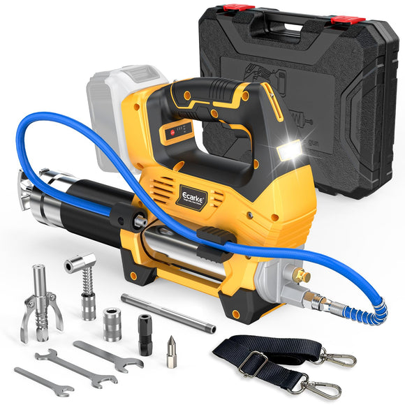 Cordless Grease Gun Compatible with DeWalt 20V Battery, 3‑Speed Adjustable Flow, 12,000 PSI Max, 39” Hose (No Battery)