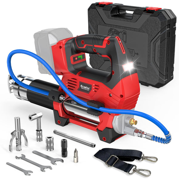 Cordless Grease Gun Compatible with Milwaukee 18V Battery, 3‑Speed Adjustable Flow, 12,000 PSI Max, 39” Hose (No Battery)