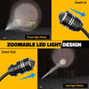 LIVOWALNY 2PCS LED Work Light for Dewalt 20V Battery, 20W 2000LM Flexible Gooseneck LED Light-3