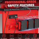 Ferreteriai 47" Heavy Duty Workbench with Power Outlet & USB-C, Exclusive Red Side Battery Holder-3