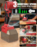Ecarke Cordless Cut Off Tool Compatible with Milwaukee 18V Battery, 4" Circular Saw Brushless Motor with Blades, 18000 RPM Mini Cut Off Tool Kit for Wood/Metal/Plastic/Tile/Stone Cutting, NO BATTERY-3