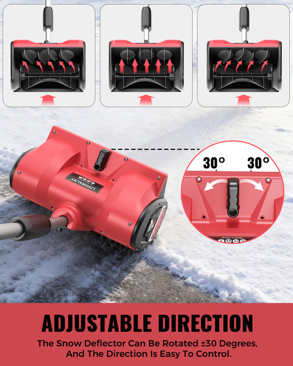 LIVOWALNY Electric Snow Shovel Compatible with Milwaukee 18V Battery (Tool Only)