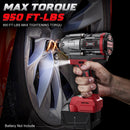DIYTOOLIFZ Cordless Impact Wrench 1/2 inch for Milwaukee 18V Battery, 900Ft-lbs(1200N.m) High Torque Brushless Electric Impact Wrench Gun-4