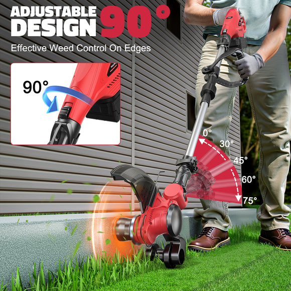 Cordless String Trimmer for Milwaukee 18V Battery, Folding 3 in1 Weed Eater