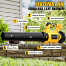 LIVOWALNY Leaf Blower Cordless, 20V Cordless Leaf Blower with 6 Speed Modes, Electric Leaf Blower for Lawn Care-5