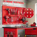 Ferreteriai 47" Heavy Duty Workbench with Power Outlet & USB-C, Exclusive Red Side Battery Holder-4