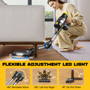 LIVOWALNY 350W Cordless Vacuum Cleaner for DeWALT 20v Battery, 40KPA Self-Standing Stick Vacuum with Double Dust Cup-5