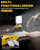 LIVOWALNY Cordless LED Work Light Compatible with Dewalt 20v Battery, 70W 7000LM Flashlight Portable LED Flood Battery Light with USB A & USB C Charging Output Port for Emergency Outdoors and Job Site-4