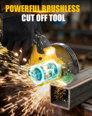 Ecarke Cordless Cut Off Tool Compatible with DeWalt 20V Battery, 4" Circular Saw Brushless Motor with Blades, 18,000 RPM Mini Cut Off Tool Kit for Wood/Metal/Plastic/Tile/Stone Cutting, NO BATTERY-4
