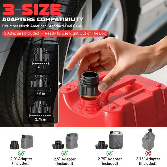 Ecarke 3.2GPM Cordless Fuel Transfer Pump, Compatible with DeWalt 20V Milwaukee 18V Battery (Without Battery)