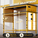 Ferreteriai 47" Heavy Duty Workbench with Power Outlet & USB-C, Exclusive Yellow Side Battery Holder-4