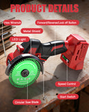 Ecarke Cordless Cut Off Tool Compatible with Milwaukee 18V Battery, 4" Circular Saw Brushless Motor with Blades, 18000 RPM Mini Cut Off Tool Kit for Wood/Metal/Plastic/Tile/Stone Cutting, NO BATTERY-6