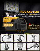 LIVOWALNY Cordless LED Work Light Compatible with Dewalt 20v Battery, 70W 7000LM Flashlight Portable LED Flood Battery Light with USB A & USB C Charging Output Port for Emergency Outdoors and Job Site-6