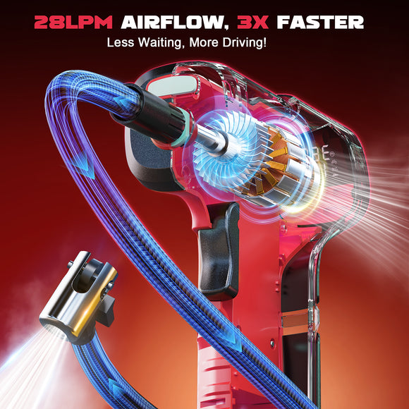 LIVOWALNY 150PSI Cordless Air Pump Compatible With Milwaukee 18V Battery (No Battery)