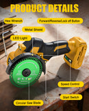 Ecarke Cordless Cut Off Tool Compatible with DeWalt 20V Battery, 4" Circular Saw Brushless Motor with Blades, 18,000 RPM Mini Cut Off Tool Kit for Wood/Metal/Plastic/Tile/Stone Cutting, NO BATTERY-6