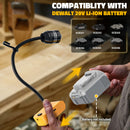 LIVOWALNY 2PCS LED Work Light for Dewalt 20V Battery, 20W 2000LM Flexible Gooseneck LED Light-6