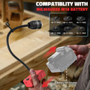 LIVOWALNY 2PCS LED Work Light for Milwaukee 18V Battery, 20W 2000LM Flexible Gooseneck LED Light-6