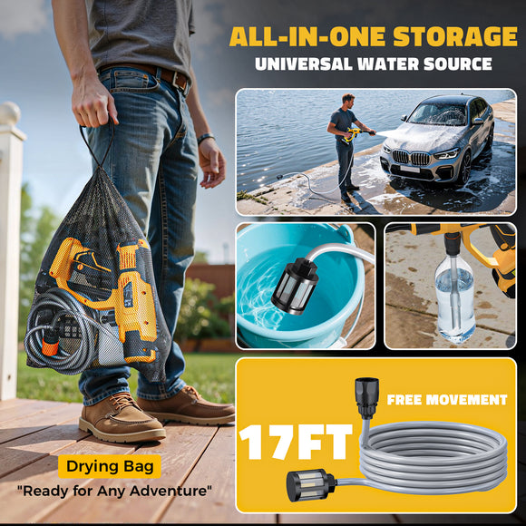 Ecarke Cordless Pressure Washer Compatible with DeWalt 20V Battery(Tool Only)