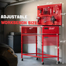 Ferreteriai 47" Heavy Duty Workbench with Power Outlet & USB-C, Exclusive Red Side Battery Holder-7